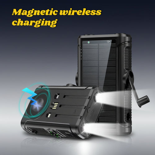 50000Mah Solar Power Bank 22.5W Magnetic Wireless Charging Camping Powerbank with Cables External Battery for Iphone Magsafe